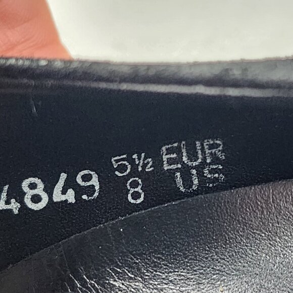 MEPHISTO Loriane Black Sparkly Leather Slip-On Loafers Wedge Heel - Picture 7 of 10